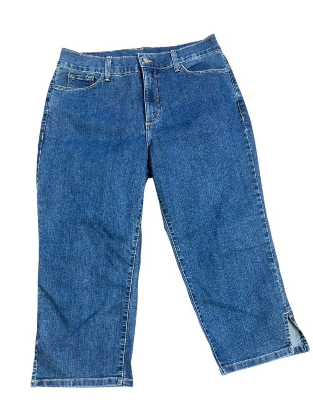 NYDJ Cropped Stretch Jeans High Waist Size 14 Petite